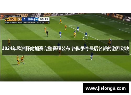 2024年欧洲杯附加赛完整赛程公布 各队争夺最后名额的激烈对决